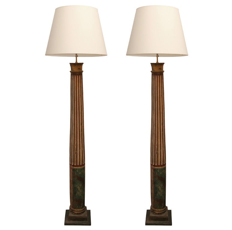ARCHITECTURAL COLUMN FLOOR LAMPS at 1stDibs