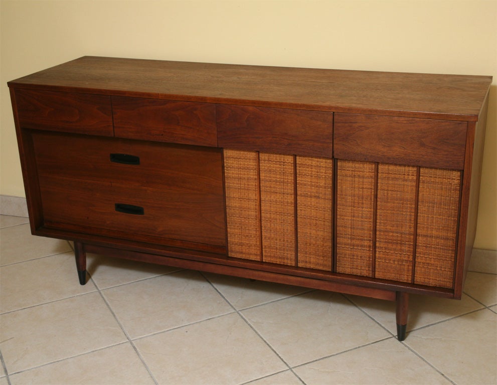 Handsome 50's Modern Walnut Dresser