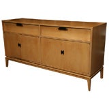 Retro 50's Modern Faux Bois Painted Sideboard