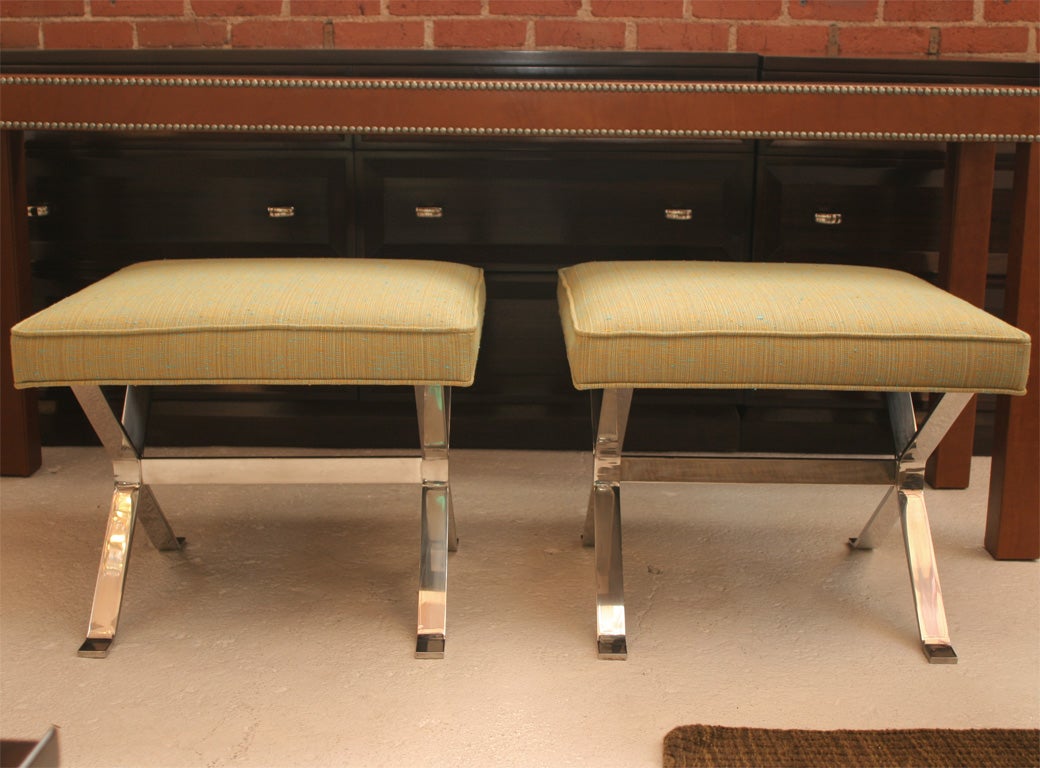 Pair Chrome X Based Benches