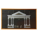 Signed Pair of Art Deco Architectural Renderings