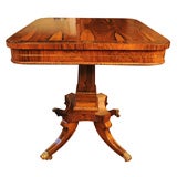 Regency Brass Inlaid Rosewood Side Table