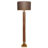 Glass Cylinder Deco Disc Floor Lamp