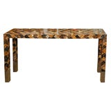 Long  Vintage Horn console/ table with chromed legs