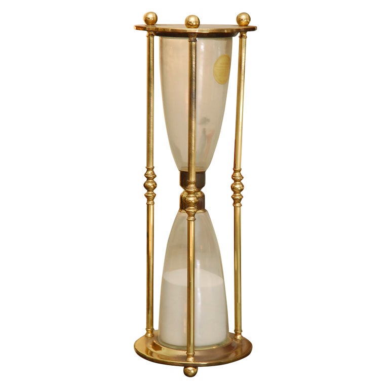 Large brass hourglass/ clessidre