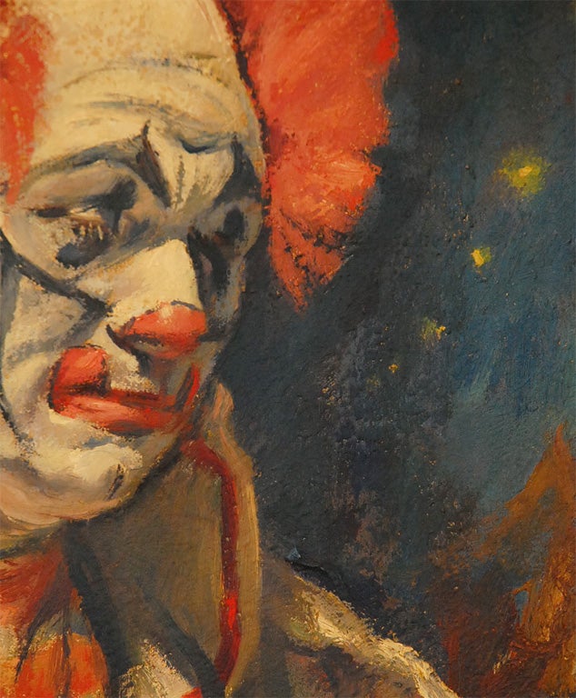 Emil Kosa Jr clown oil painting on canvas. 3
