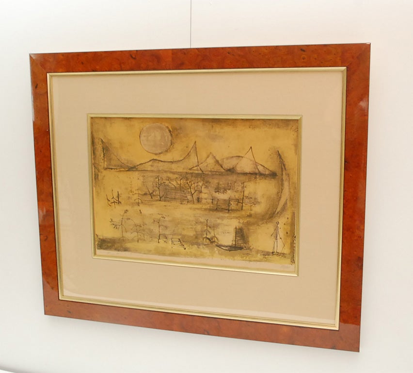 "Nontagnes et Soleil"Lithograph by Zao Wou-Ki