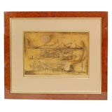 "Nontagnes et Soleil"Lithograph by Zao Wou-Ki