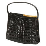 Vintage Rendl Original Black Alligator Evening Bag