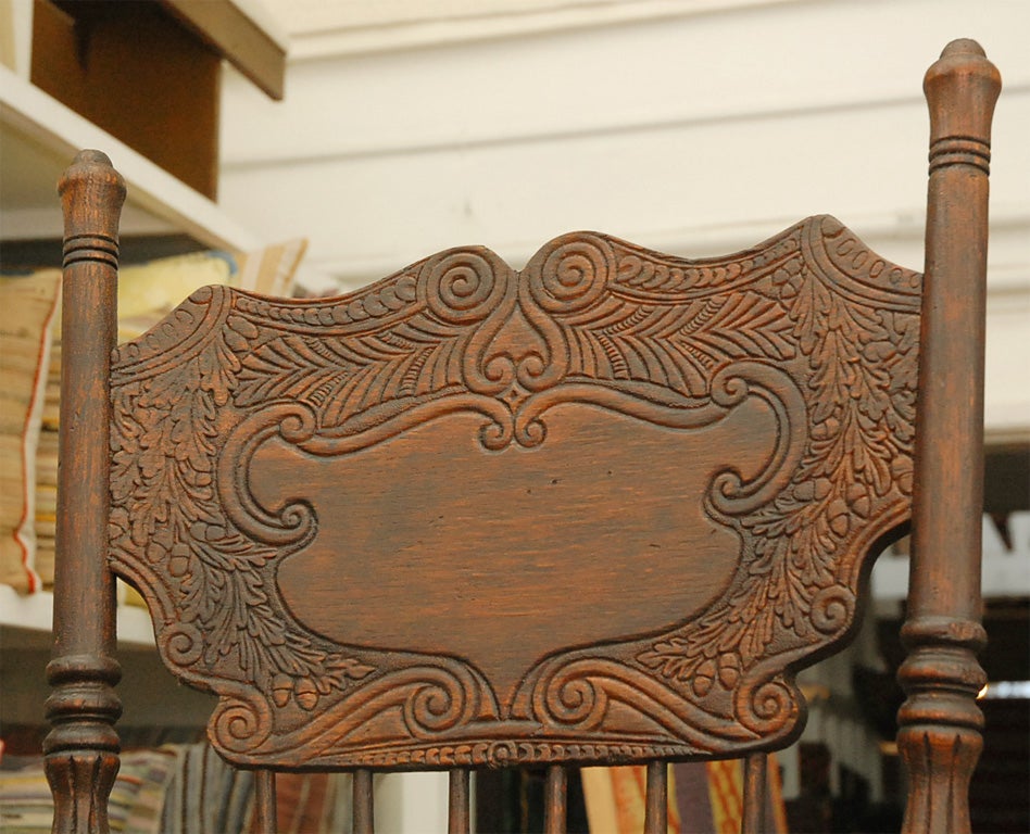 19th Century 19TH C. SET OF 4 PRESSED BACK CHAIRS