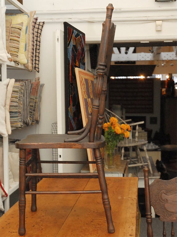 19TH C. SET OF 4 PRESSED BACK CHAIRS 1