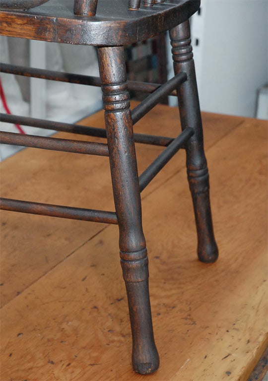 19TH C. SET OF 4 PRESSED BACK CHAIRS 2
