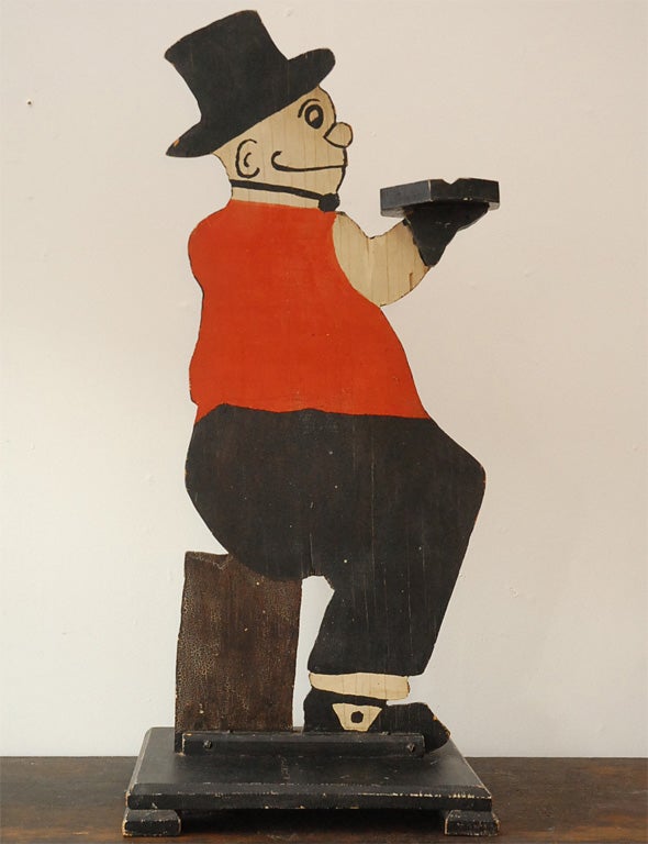 EARLY 20THC CARTOON FIGURAL ASH TRAY HOLDER IN ORIGINAL PAINT