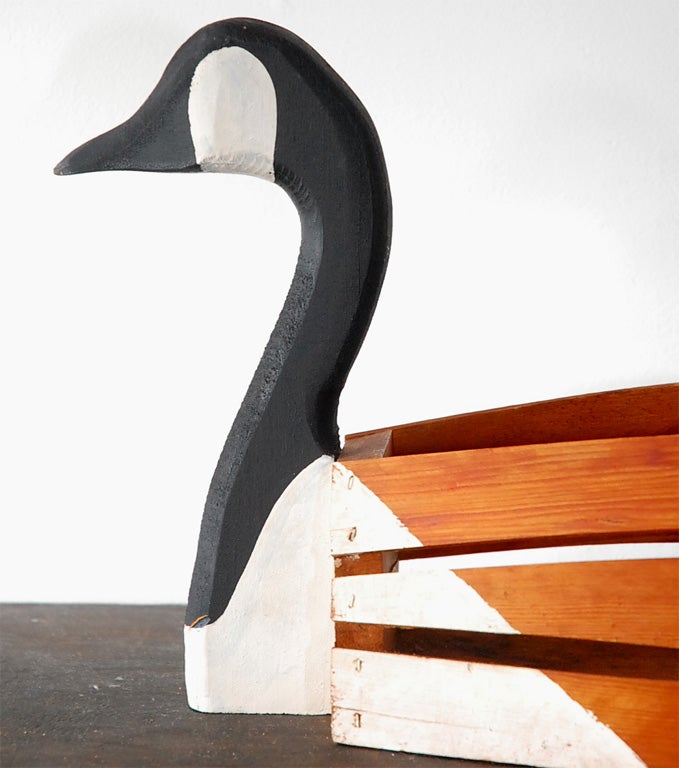 American EARLY 20TH C. DUCK PLANTER FROM NEW ENGLAND