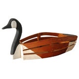 EARLY 20TH C. DUCK PLANTER FROM NEW ENGLAND