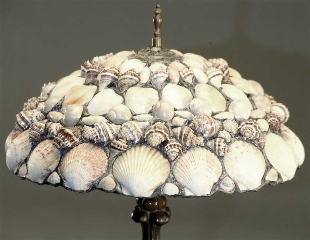 vintage seashell lamp