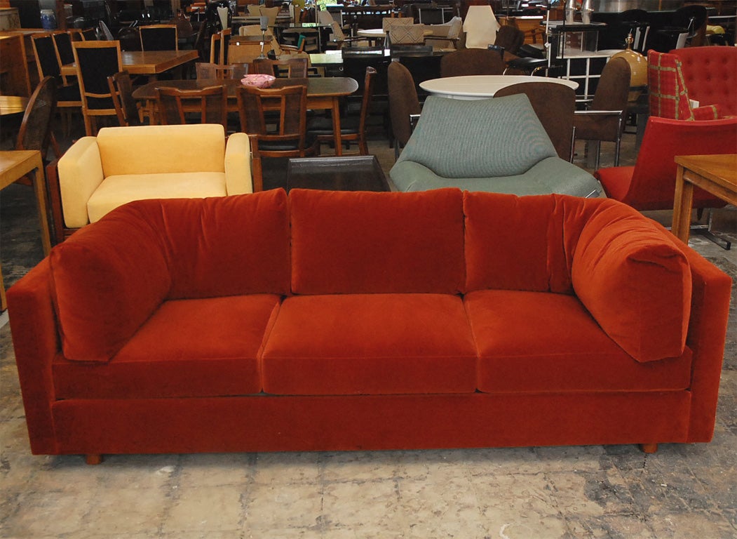 Very Comfortable Mohair Velvet Sofa at 1stDibs comfortable velvet