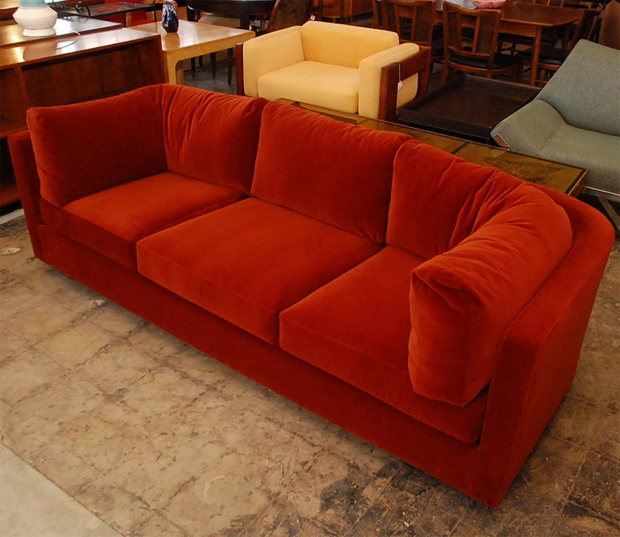 Very Comfortable Mohair Velvet Sofa at 1stDibs comfortable velvet
