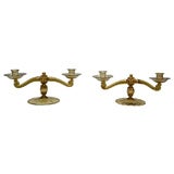 Pair of Murano Glass Candelabra