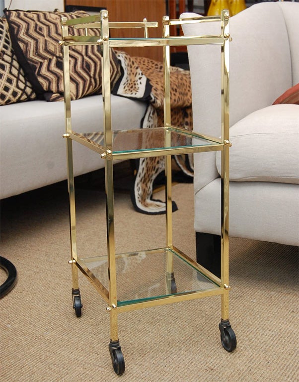 American Brass and Glass Telephone Trolley