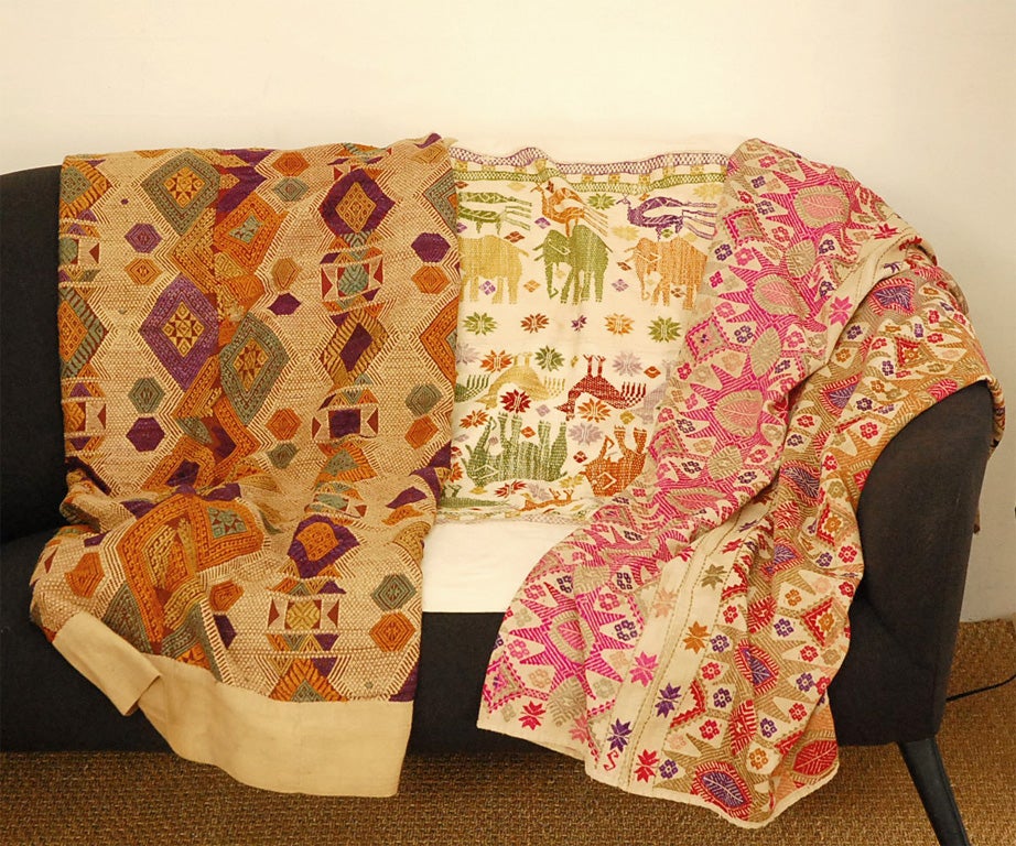 Vintage & Antique Laotian Tribal Embroidered Textiles