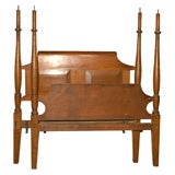 Antique Tiger Maple Federal Period  Tester  Bed
