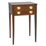 New England Federal Period Mahogany Two Drawer Stand