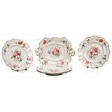 Floral Painted English Ironstone Plates