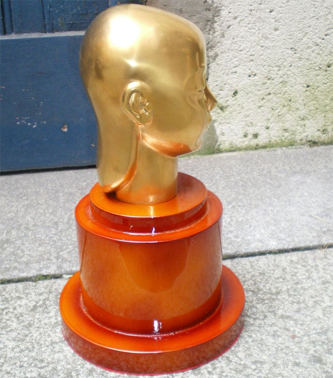 Français Tête en bronze sculptée de Scarpa, 1940-1950 en vente