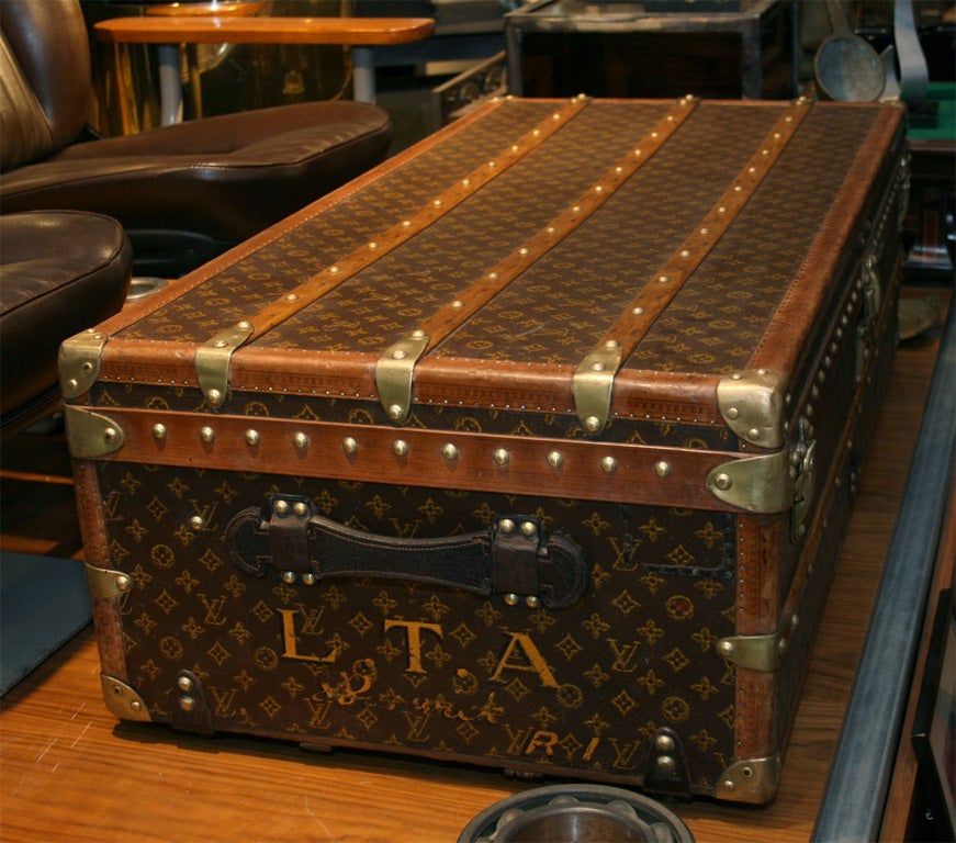 In amazing condition, this steamer trunk comes with all original trays and hardware.