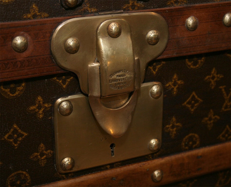 Leather Louis Vuitton Steamer Trunk For Sale