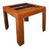 American Marquetry Burlwood Backgammon Table