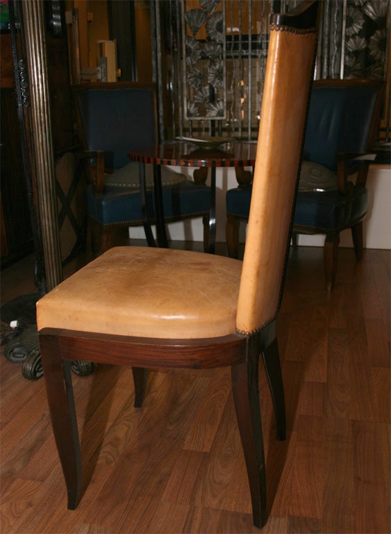 Set of Seven Art Deco Chairs by Christian Krass In Fair Condition For Sale In Bridgewater, CT