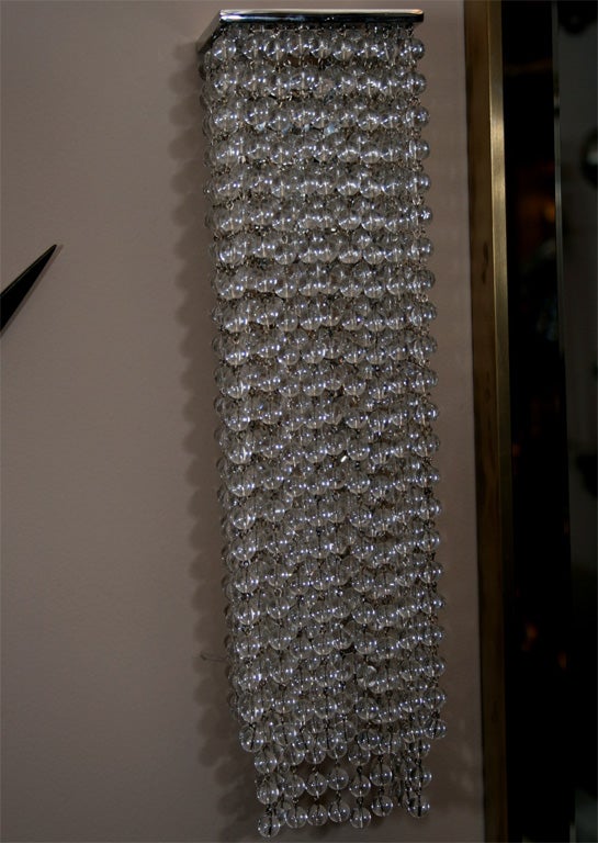 American Art Deco Style Beaded Wall Sconces For Sale