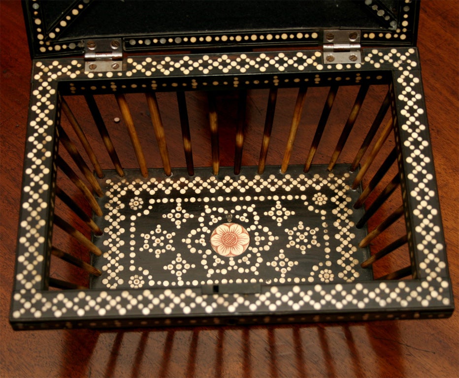 Anglo-Indian Quill Box with Elephant Inlay 1