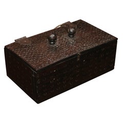 An Anglo-Indian Rosewood Box with Silver Wire Inlay