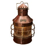 Copper Ship's Lantern Now Electrified as Lamp