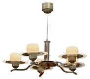 Swedish Art Deco Functionalist / Machine Age Chrome Chandelier Swedish Art Deco Functionalist / Machine Age Chrome Chandelier