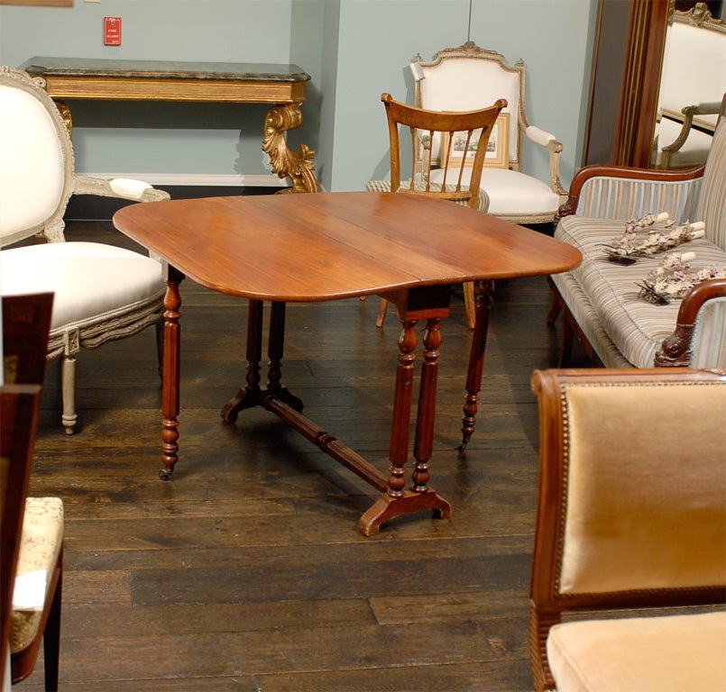 Mid 19th Century, French Gate Leg Table in Cuban Mahogany