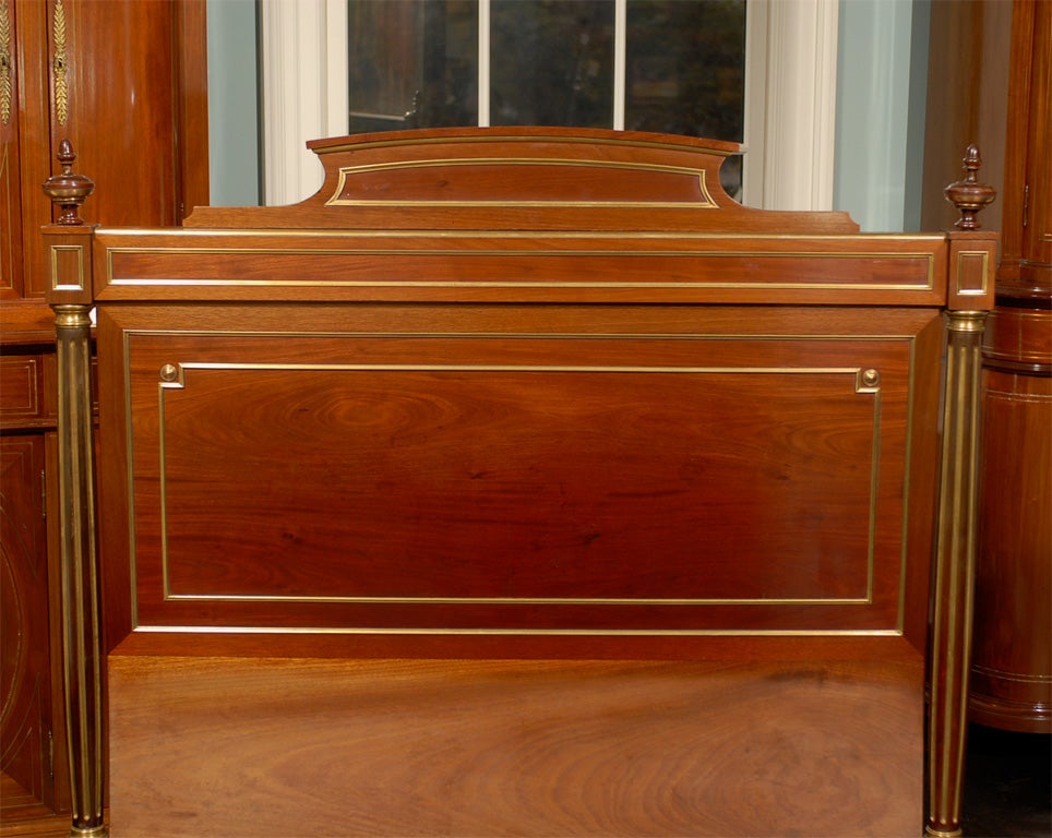 19th Century Napoleon III Mahogany Bed For Sale 4