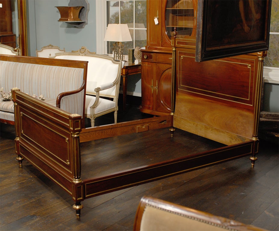 19th Century Napoleon III Mahogany Bed For Sale 6