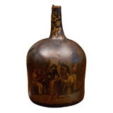18th Century Wine Bottle Painted in the 19th Century