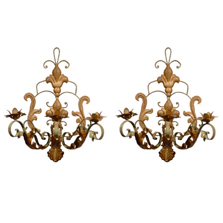  Pair of French Wall Sconces For Sale