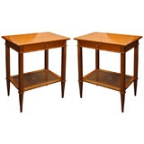 A pair of sofa end tables att. to Andre Arbus