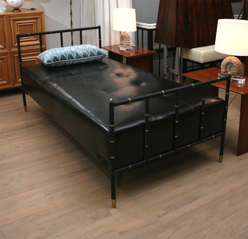 20th Century Jacques Adnet bed