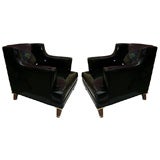 jacques Quinet patent leather chairs