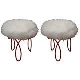 Rene Prou Sheepskin stools