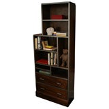 Mahogany "Skyscraper"  Bookcase with Two Drawers