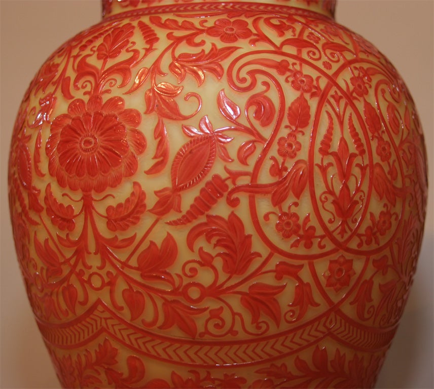 English Thomas Webb & Sons Cameo Glass Vase