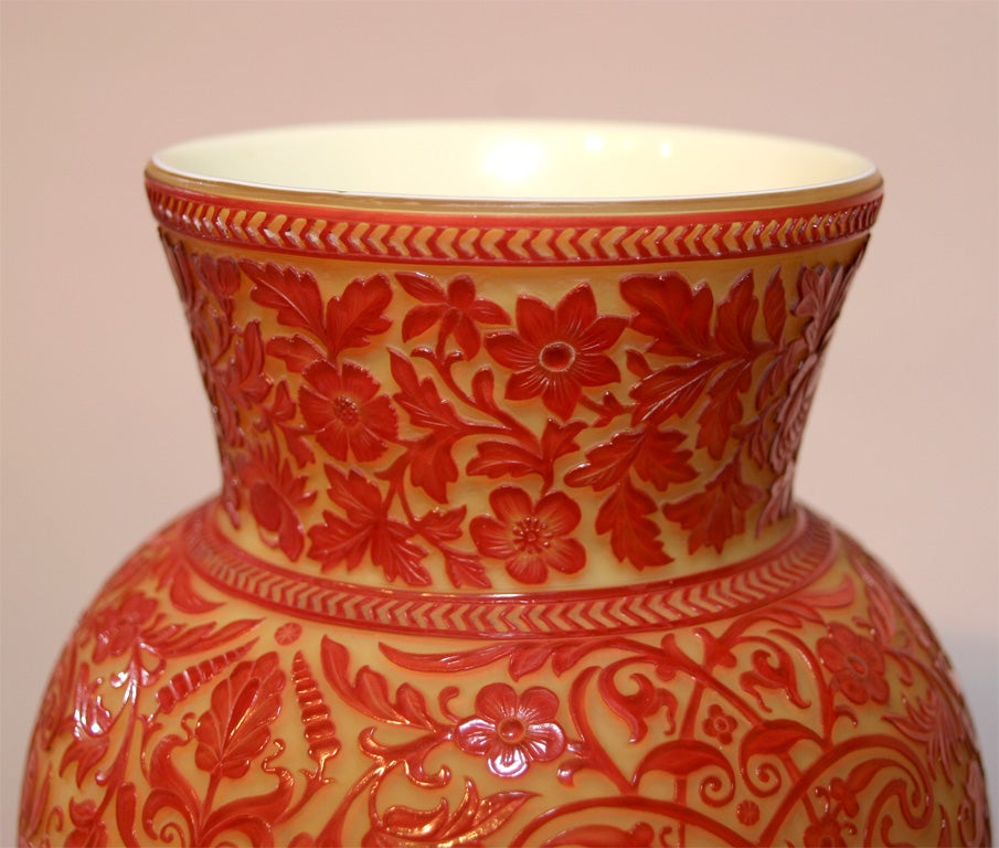 19th Century Thomas Webb & Sons Cameo Glass Vase